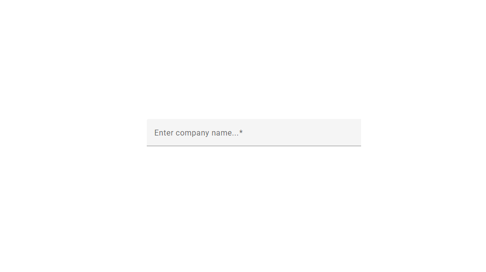 enter company name field
